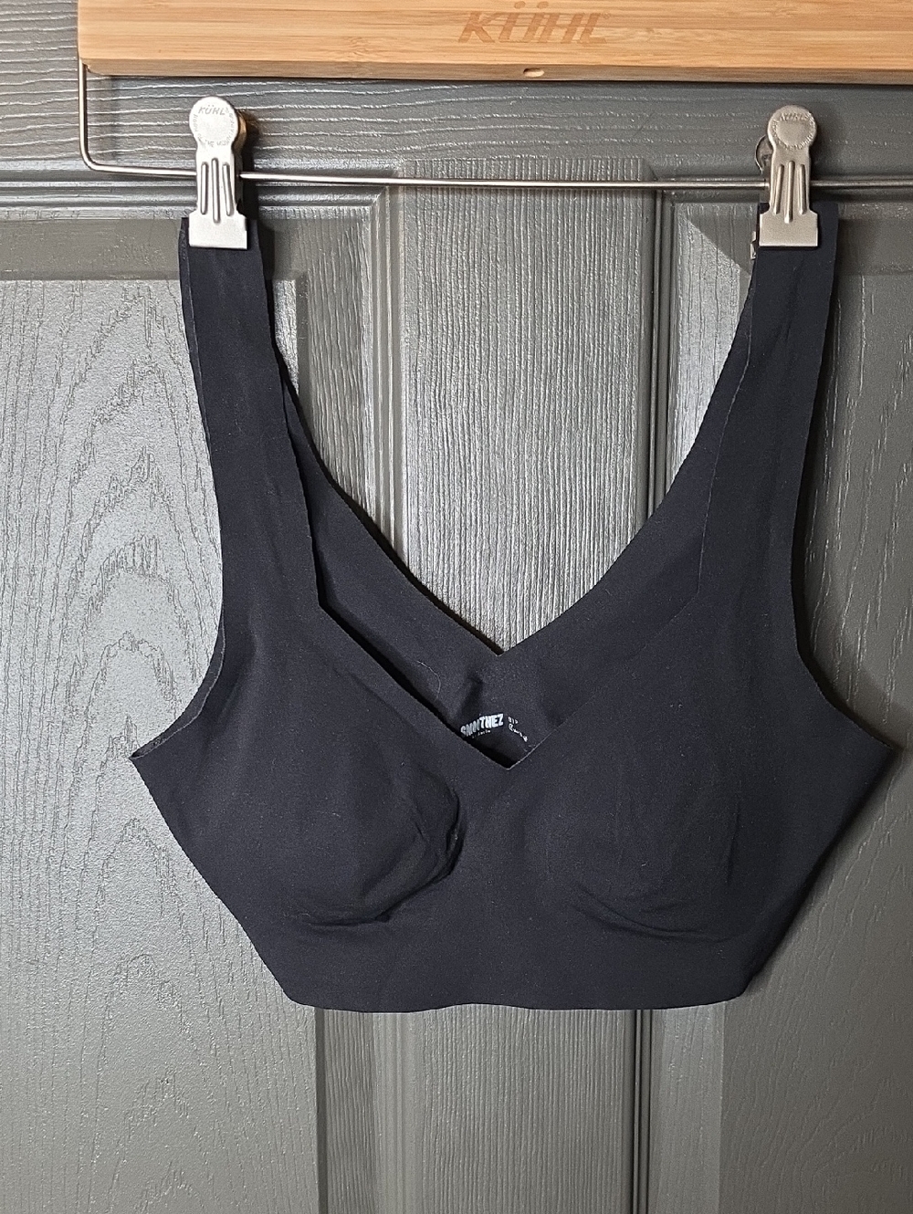 Seamless Black V-Neck Comfort Bralette Aerie Size Small